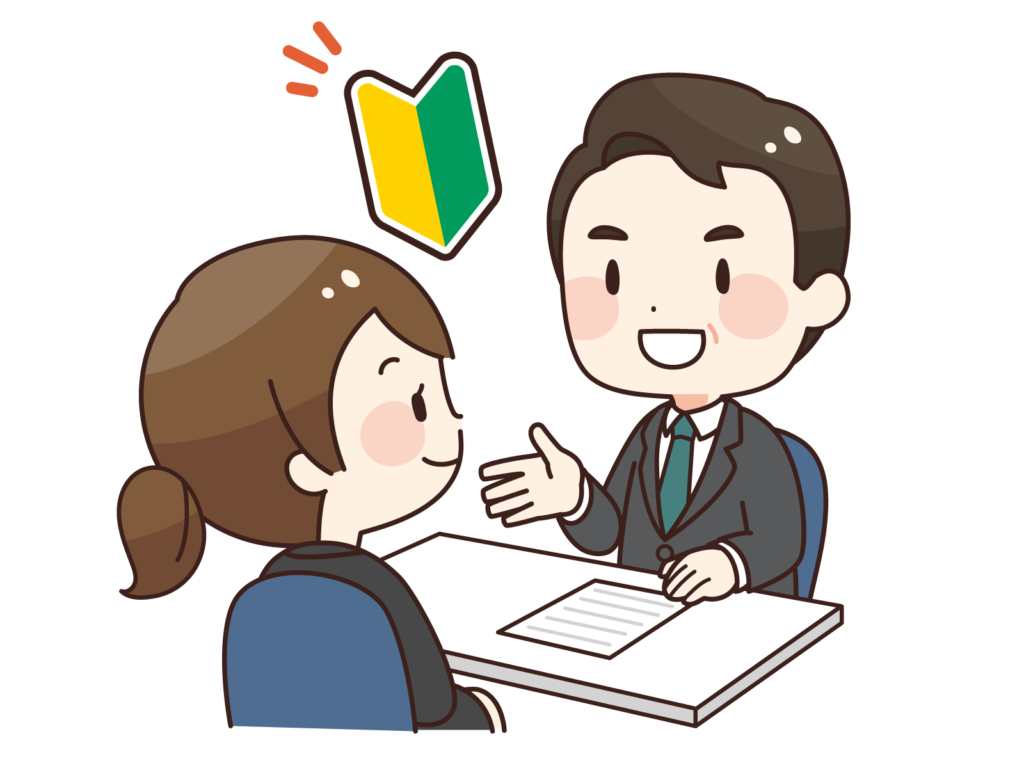 タクシー会社で面接を受ける